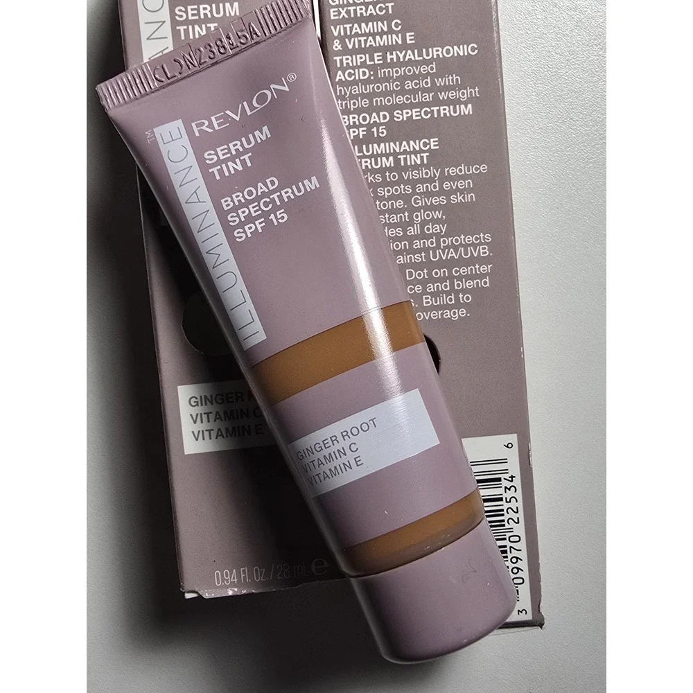 Revlon Lot of 2 Warm Camel 417 Illuminating Serum Tinted Broad Spectrum .94 oz